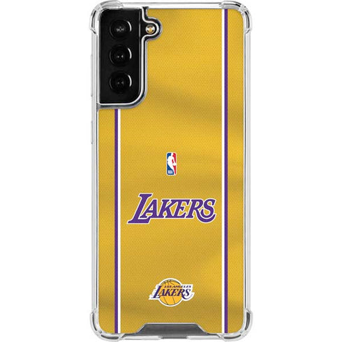 NBA Los Angeles Lakers Jersey Galaxy S21 FE Clear Case